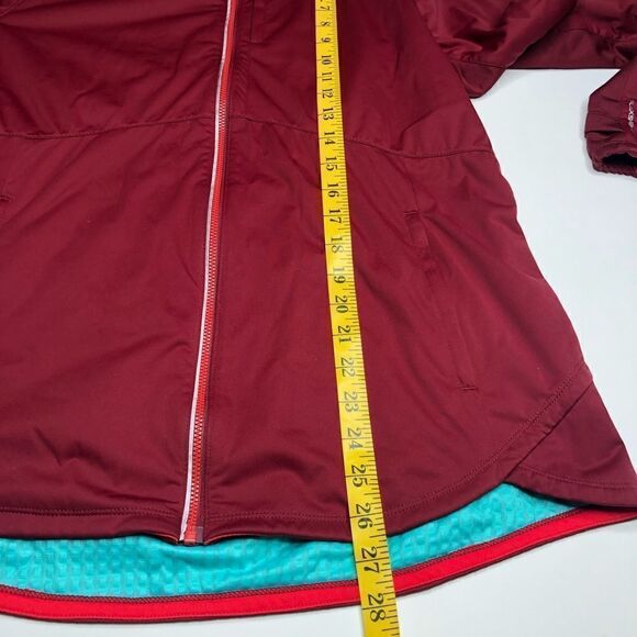 Saucony Women’s Red Run Shield Front Zip Long Sleeve Thumb Hole Jacket Size L - Picture 10 of 12